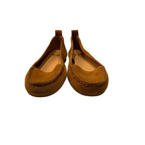 Gianni Bini Flat Tan Suede Loafers Womens Size 7M